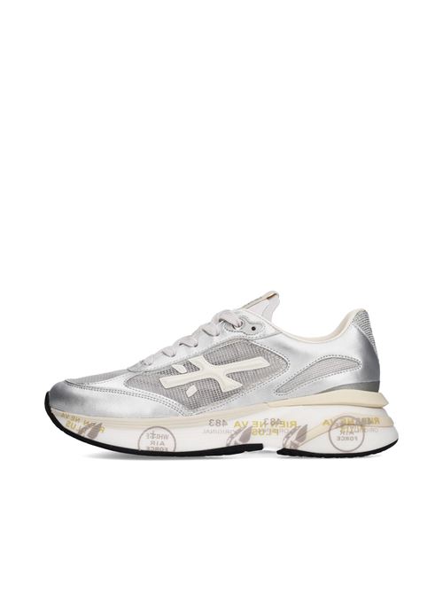 Sneakers in tessuto pelle ed ecopelle PREMIATA | MOERUND8084 ARGENTO